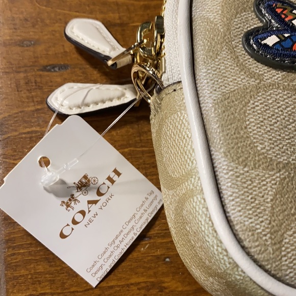 Coach Bunny & Stars Varsity Patch Crossbody Pouch - Picture 7 of 17